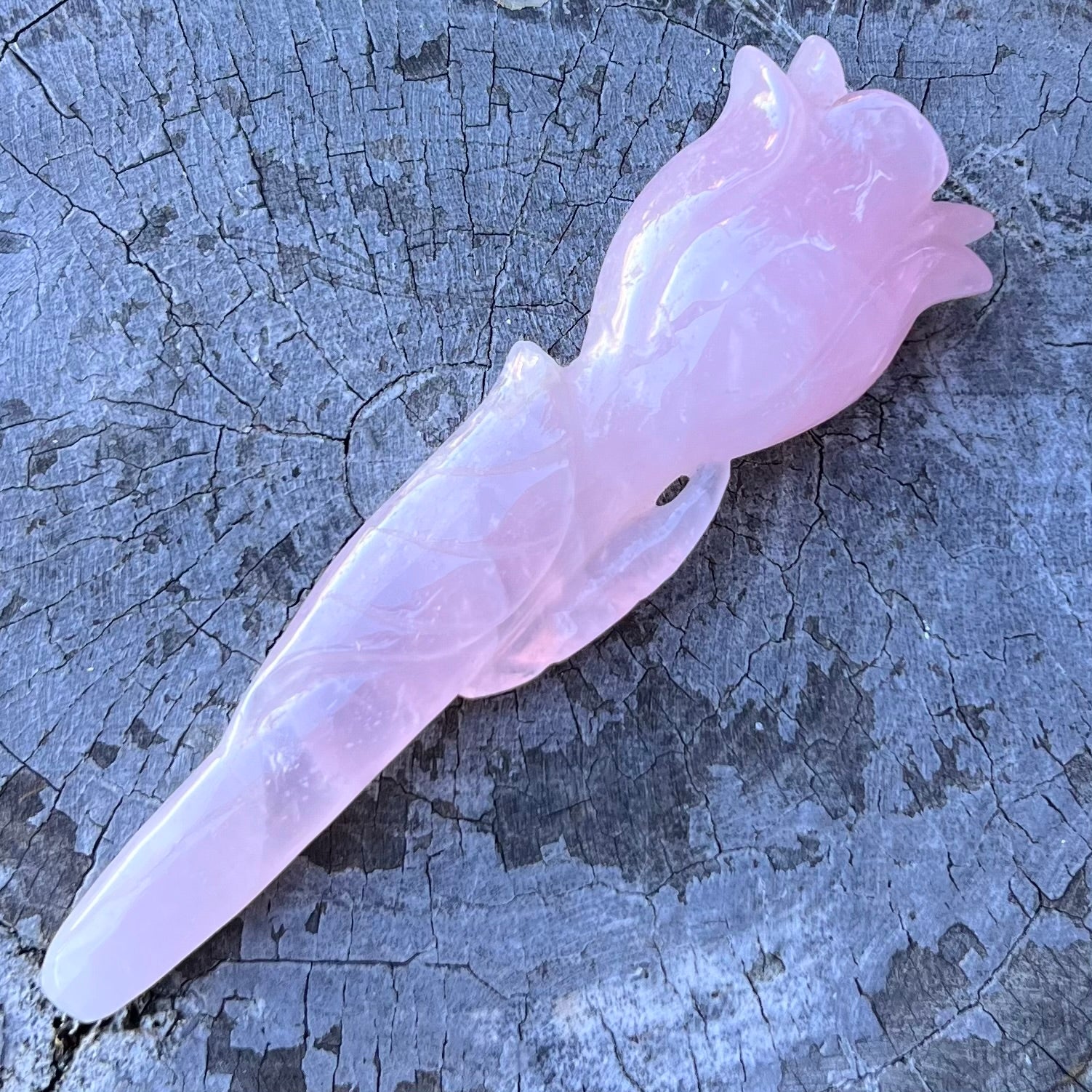 Rose Quartz ~ Rose Carving