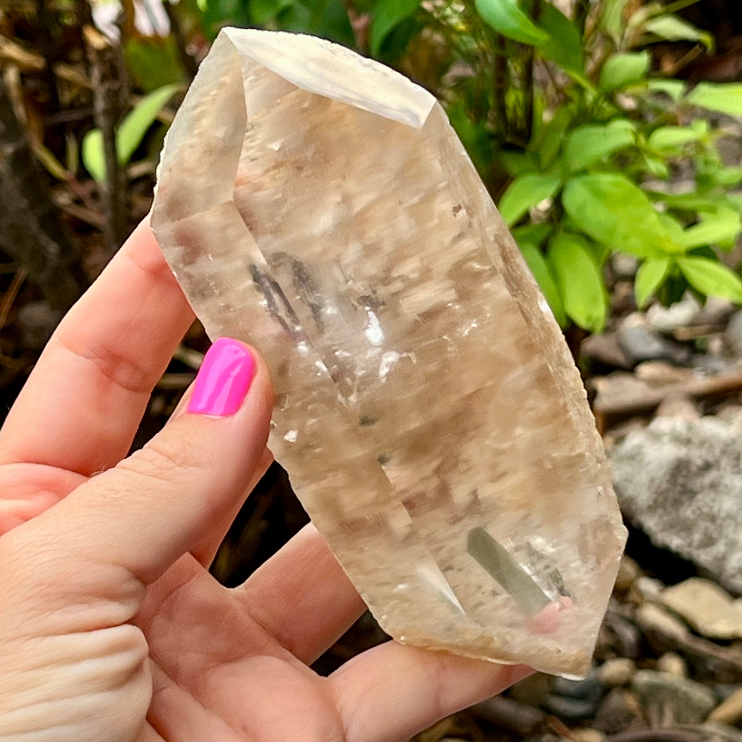 Natural ~ Semi Raw ~ Clear Quartz Point