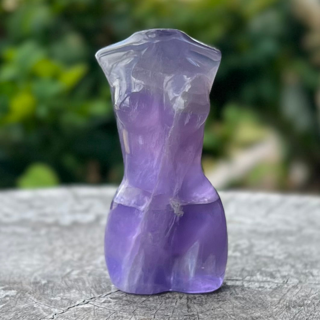 Purple Fluorite ~ Lady Body Carving