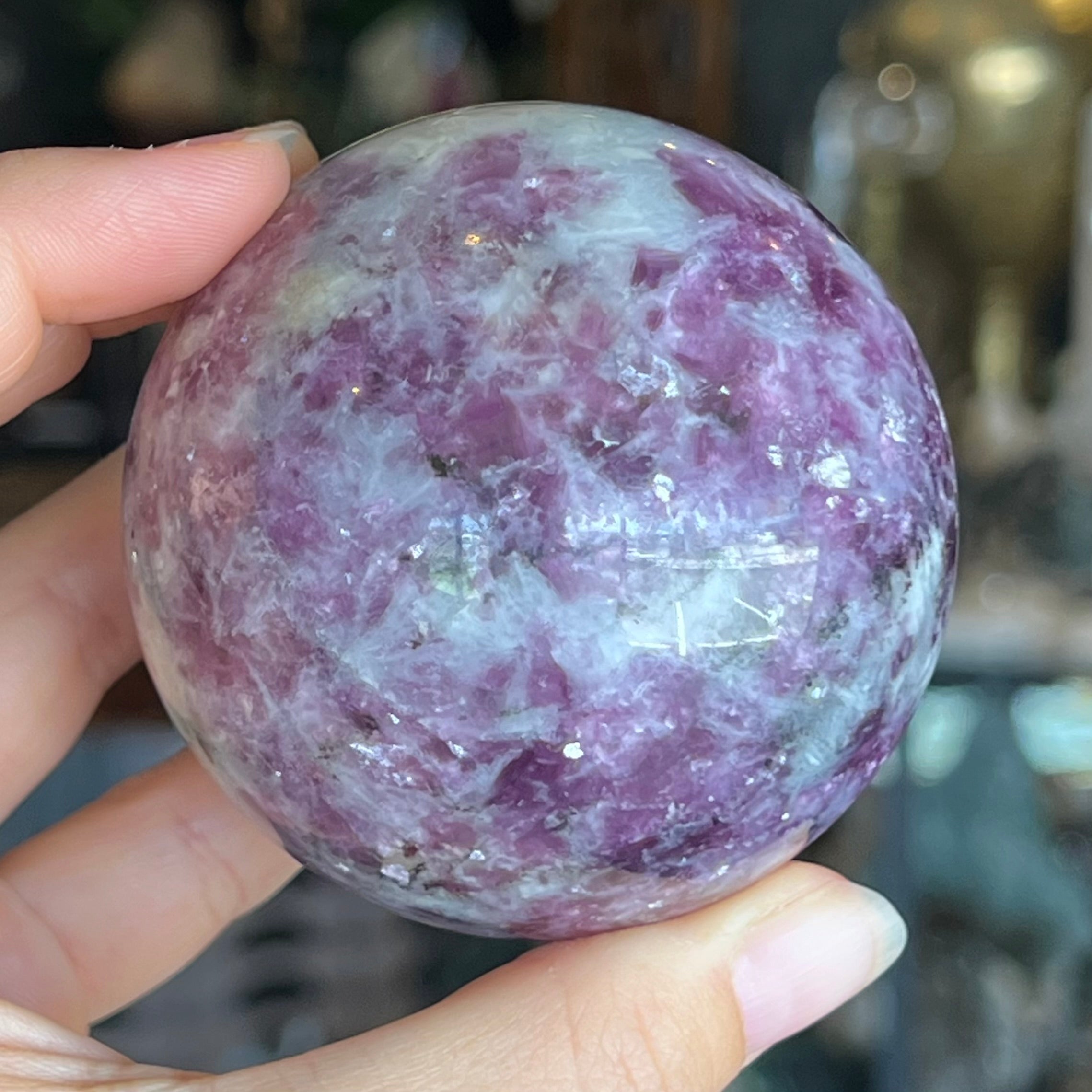 Lepidolite Sphere