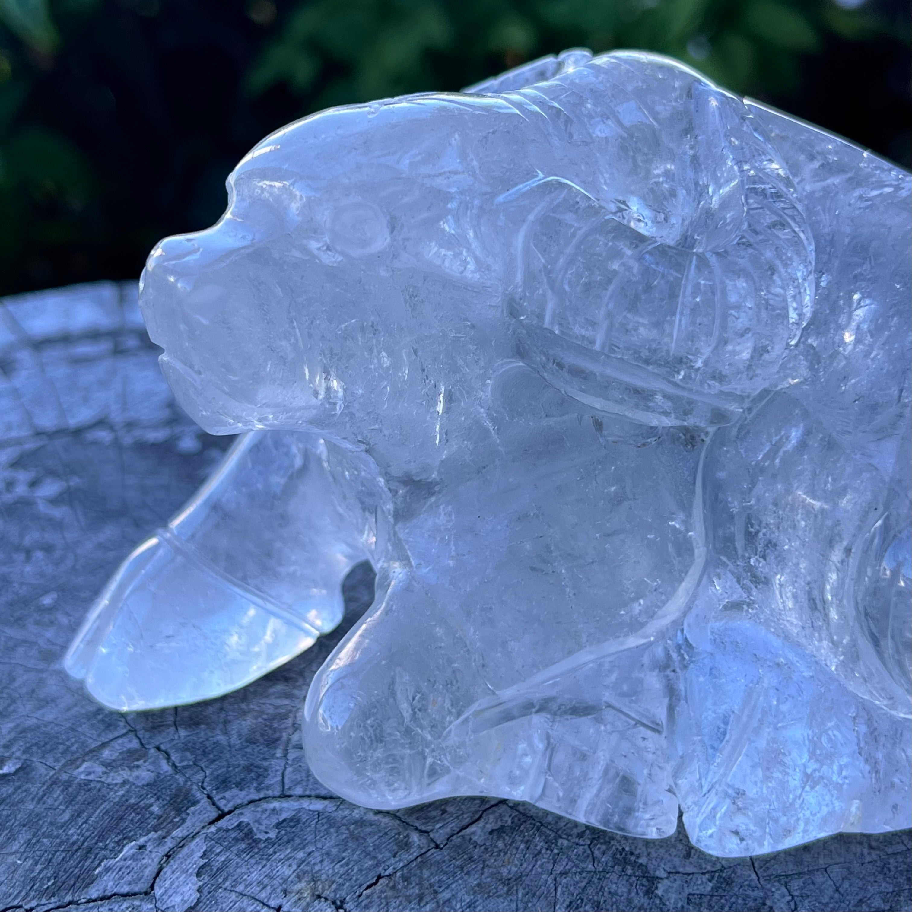 Clear Quartz Ox Carving