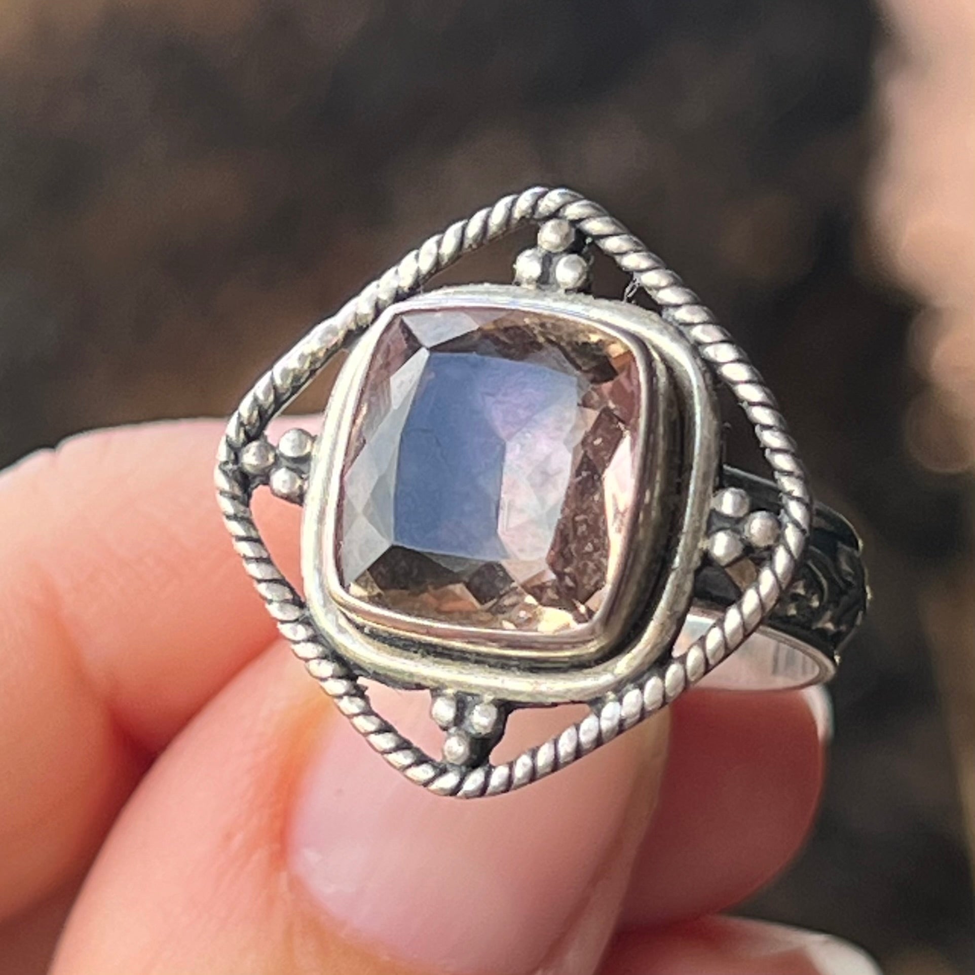 Ametrine Sterling Silver Ring ~ 8