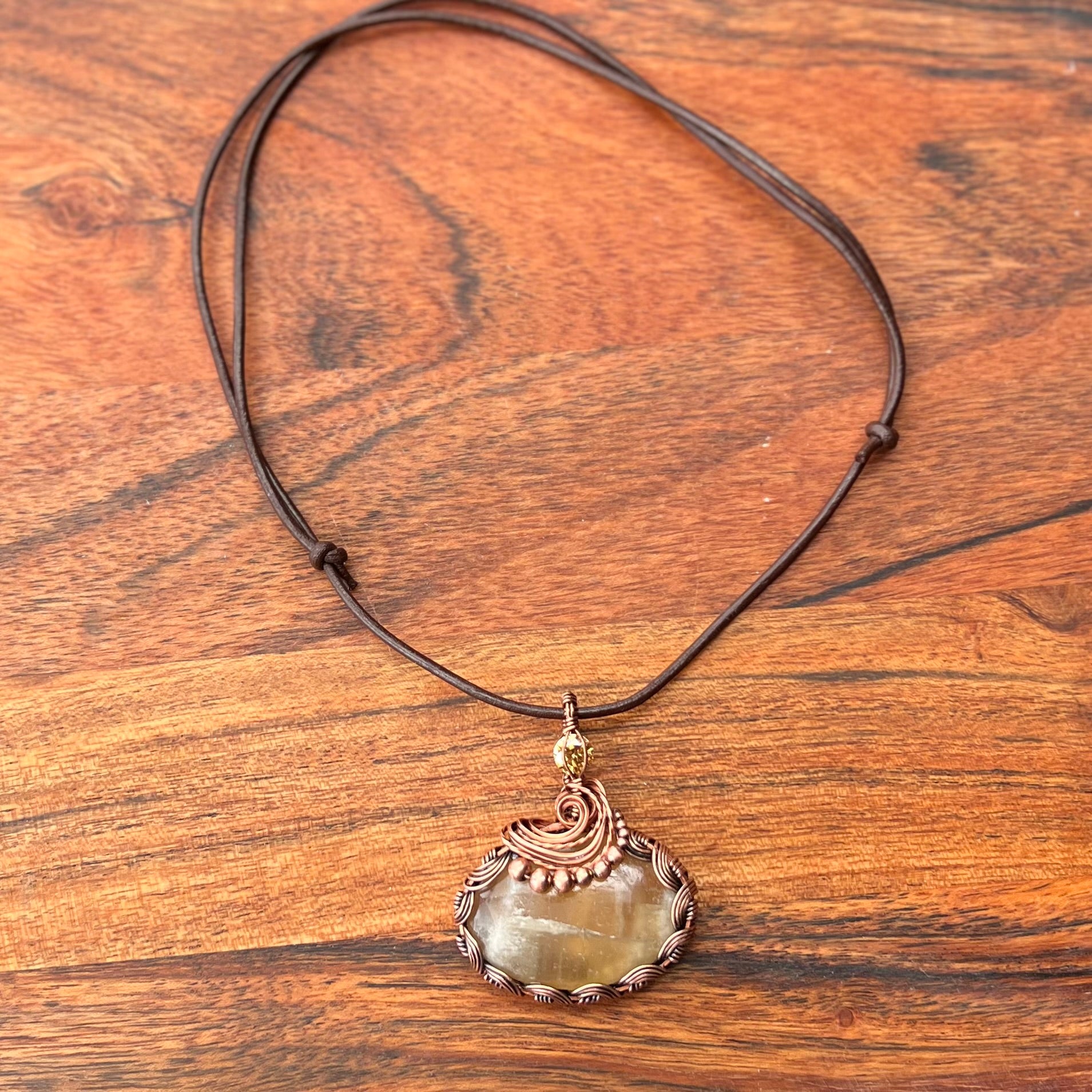 Muse Forged ~ Artesian Citrine and Moissanite Necklace