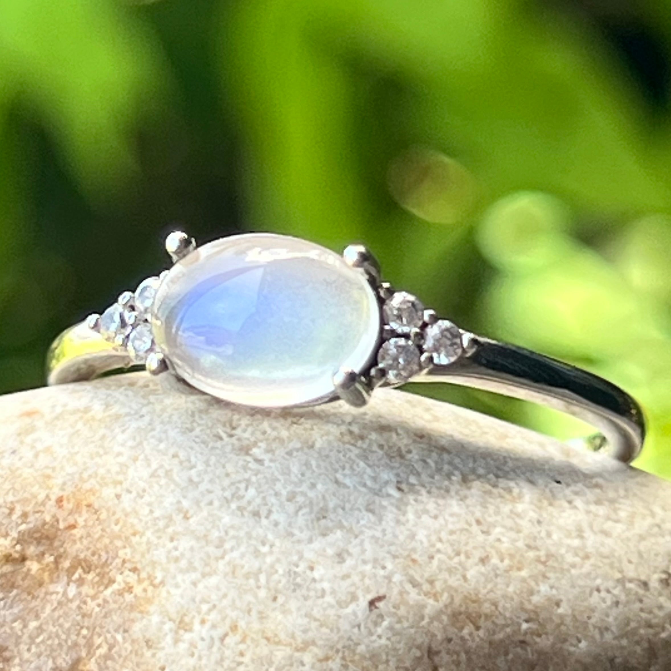 Moonstone Sterling Silver Ring ~ Size 10