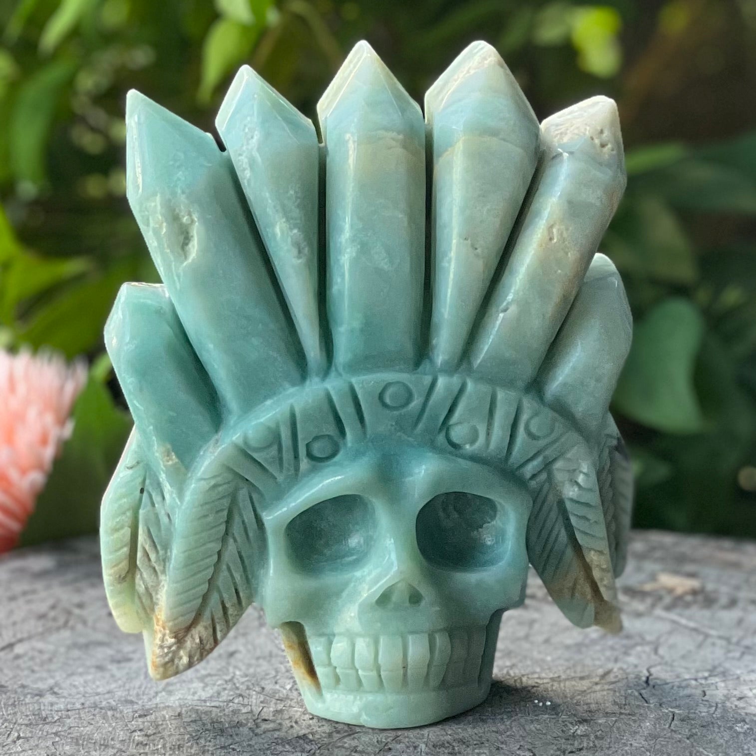 Indian Scull ~ Blue Aragonite