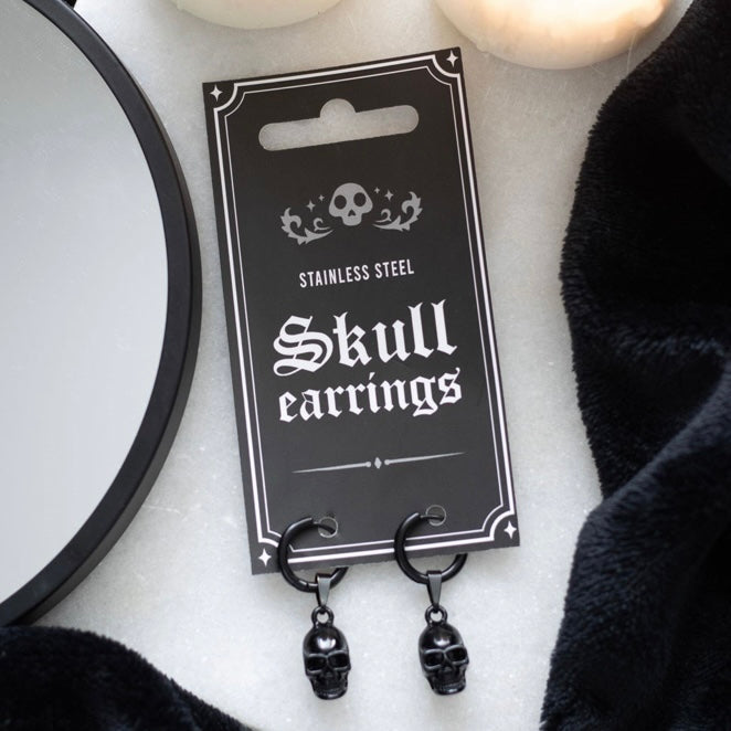 Stainless Steel Skull Earrings