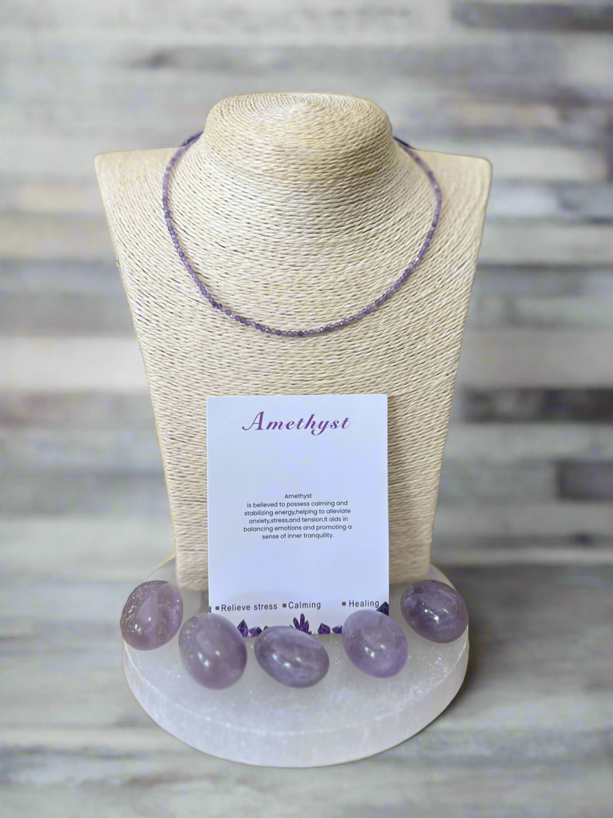Harmony Vibes ~ Amethyst Faceted bead Necklace