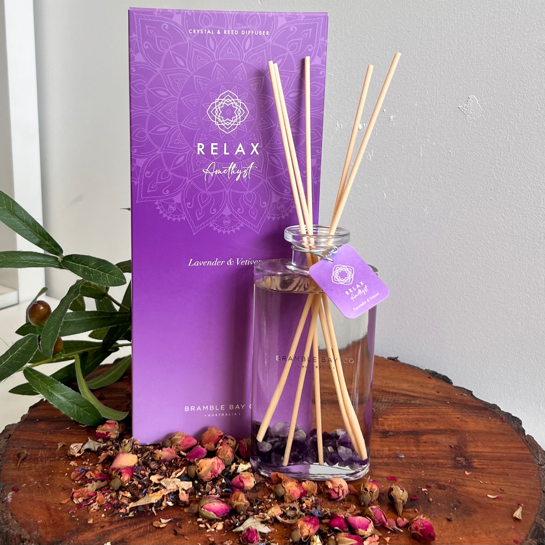 Boho Crystal Relax Reed Diffuser ~
Amethyst ~ Lavender & Vetiver