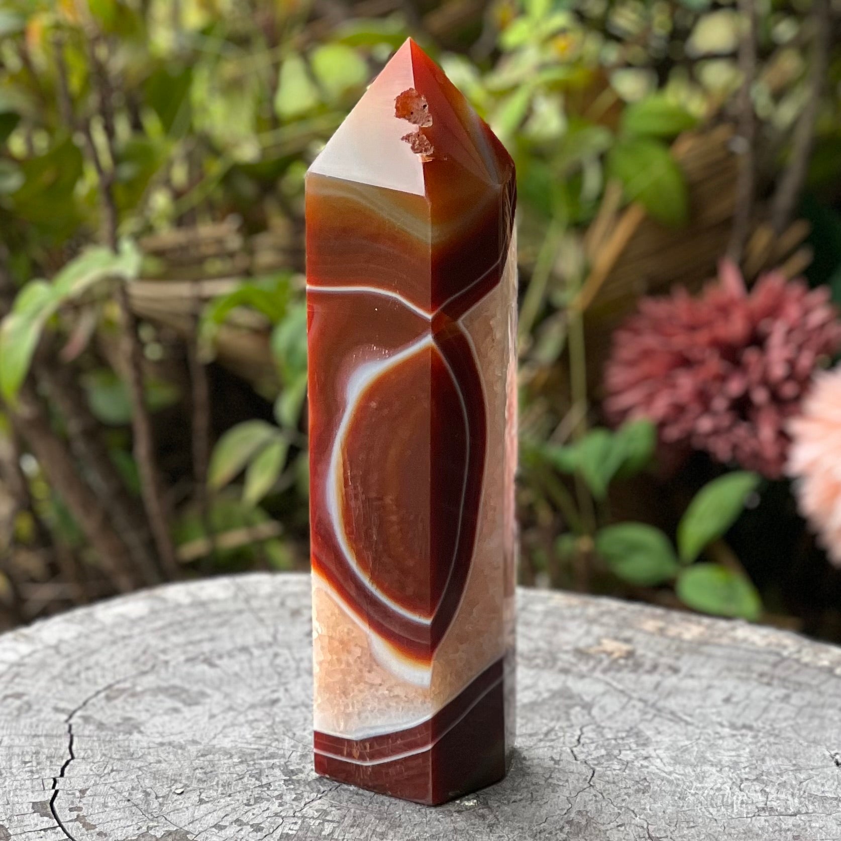 Carnelian with Amethyst Geode Generator Tower