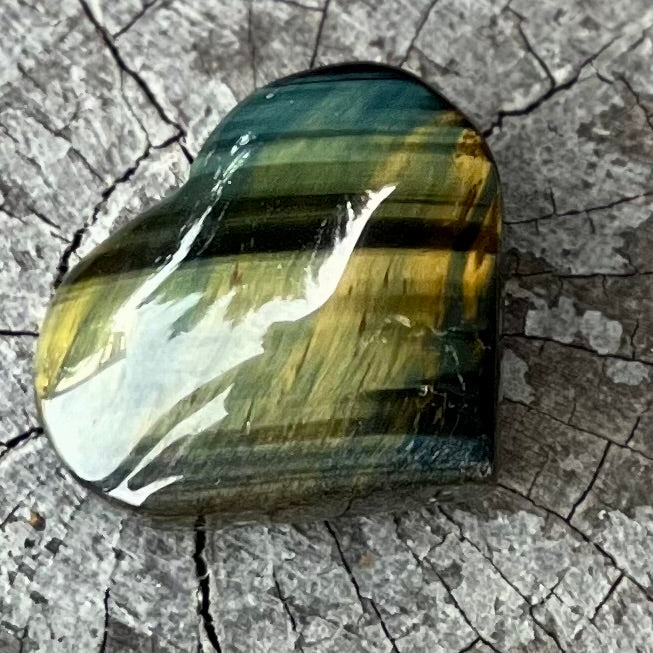 Blue Tiger Eye Heart ~ Specialty Crystal ~ 2