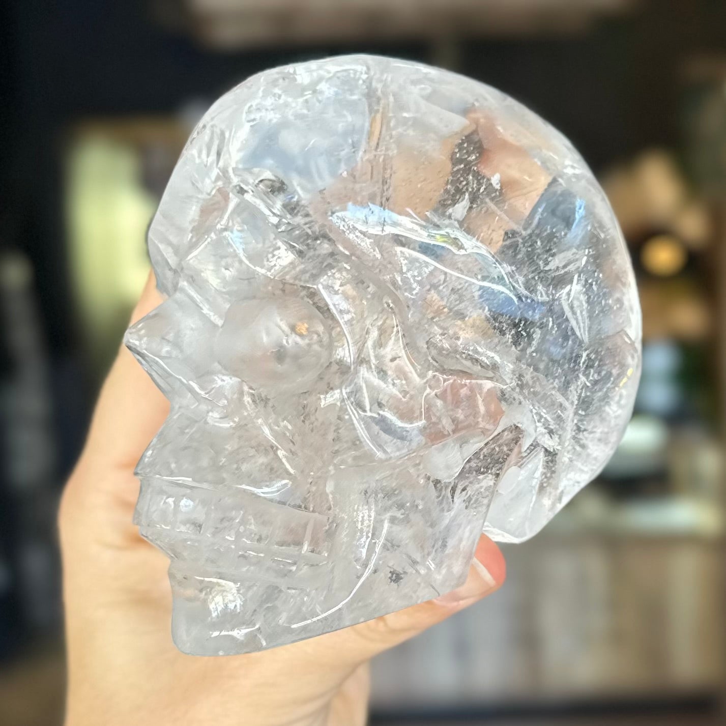Clear Quartz Skull ~ Carving