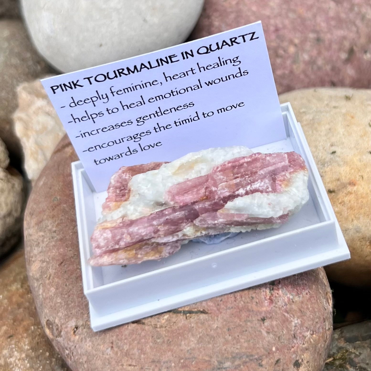 Raw Pink Tourmaline ~ Specialty Boxed Crystal