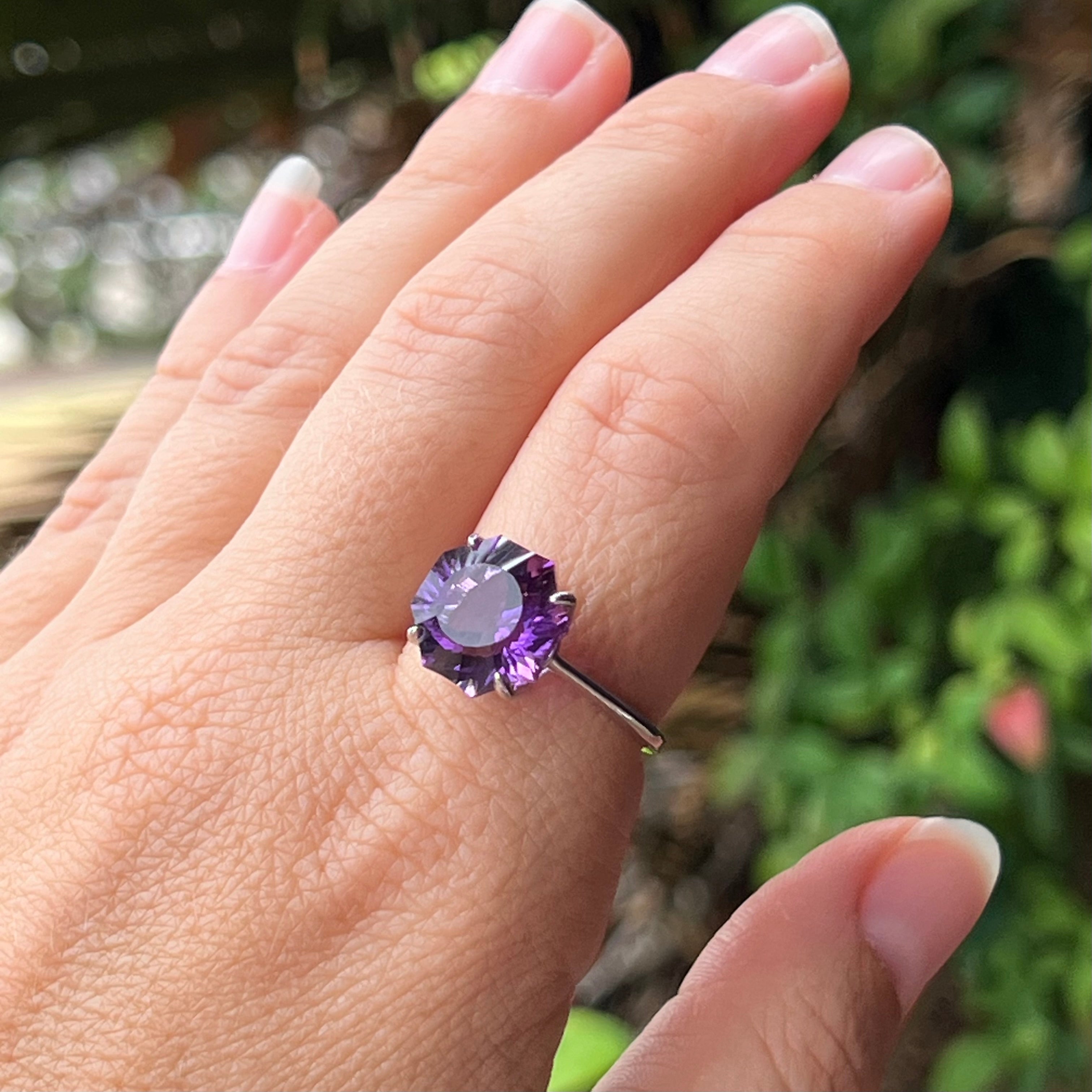 Amethyst Sterling Silver Ring ~ 9
