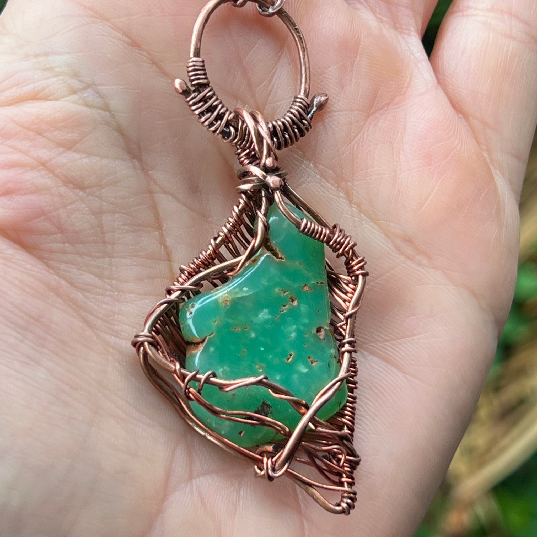 Muse Forged ~ Artesian Chrysoprase Necklace