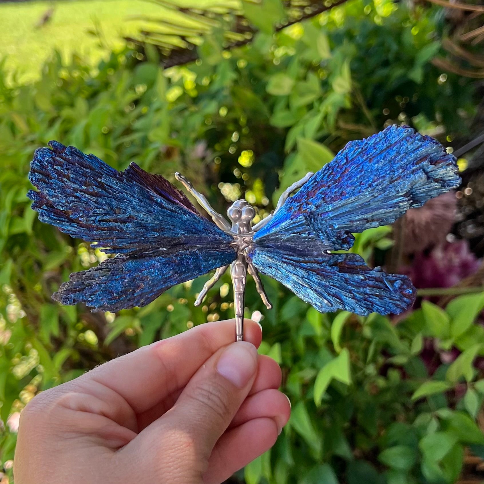 Dragon Fly ~ Blue Kyanite Electroplate