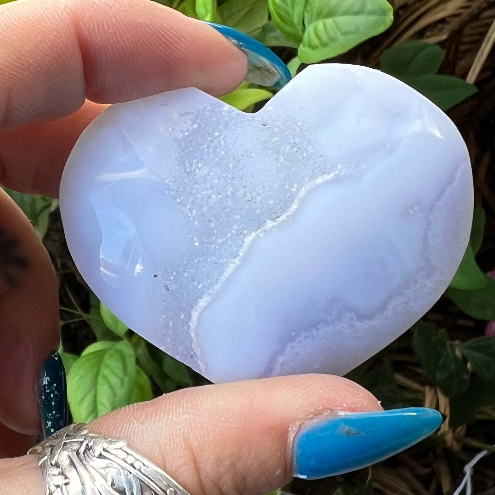 Blue Lace Agate Heart ~ Specialty Boxed Crystal