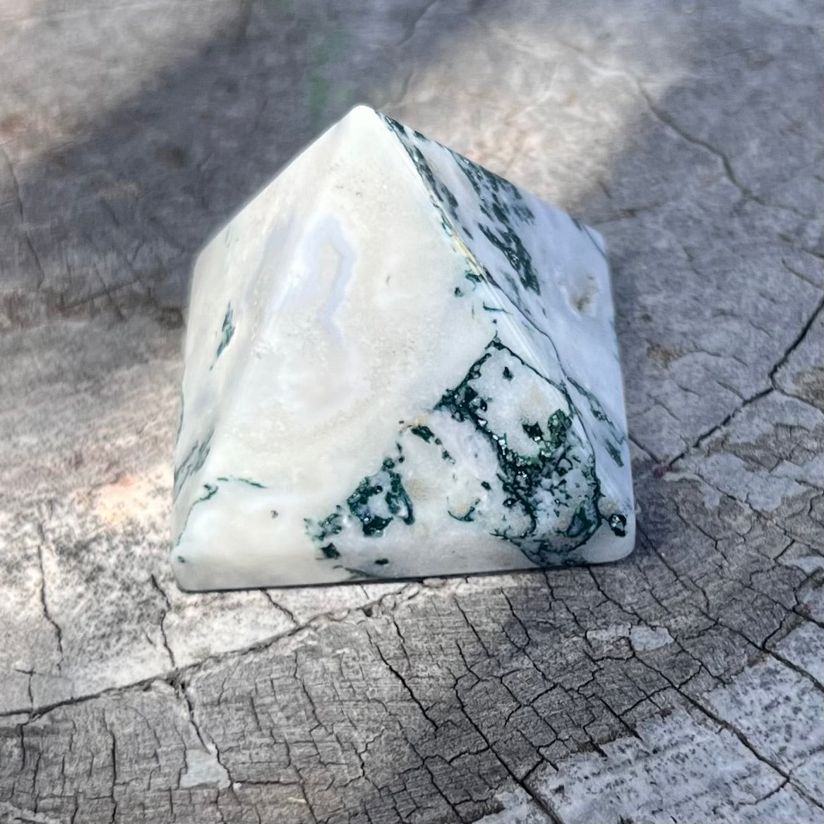 Moss Agate Pyramid
