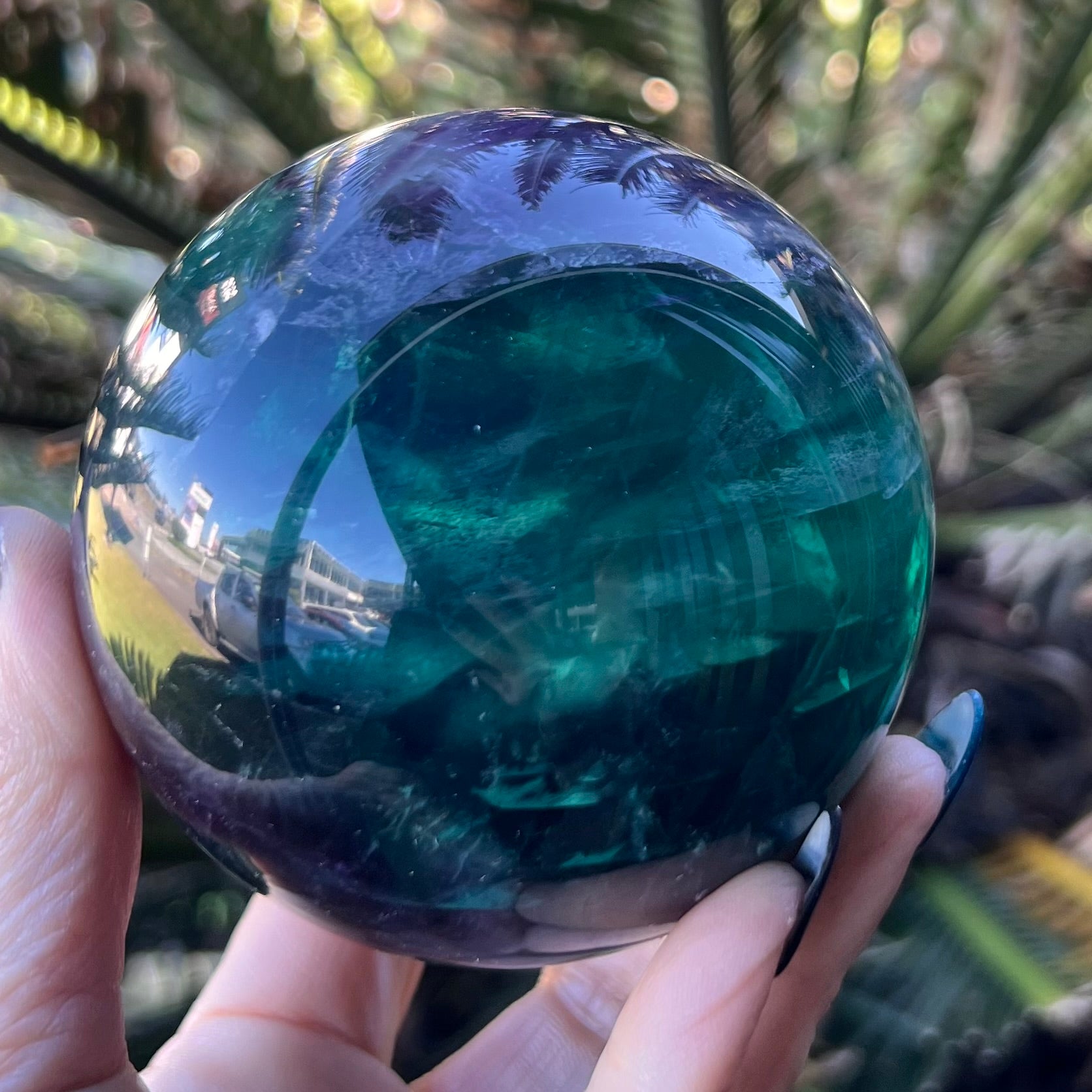 Rainbow Fluorite Sphere