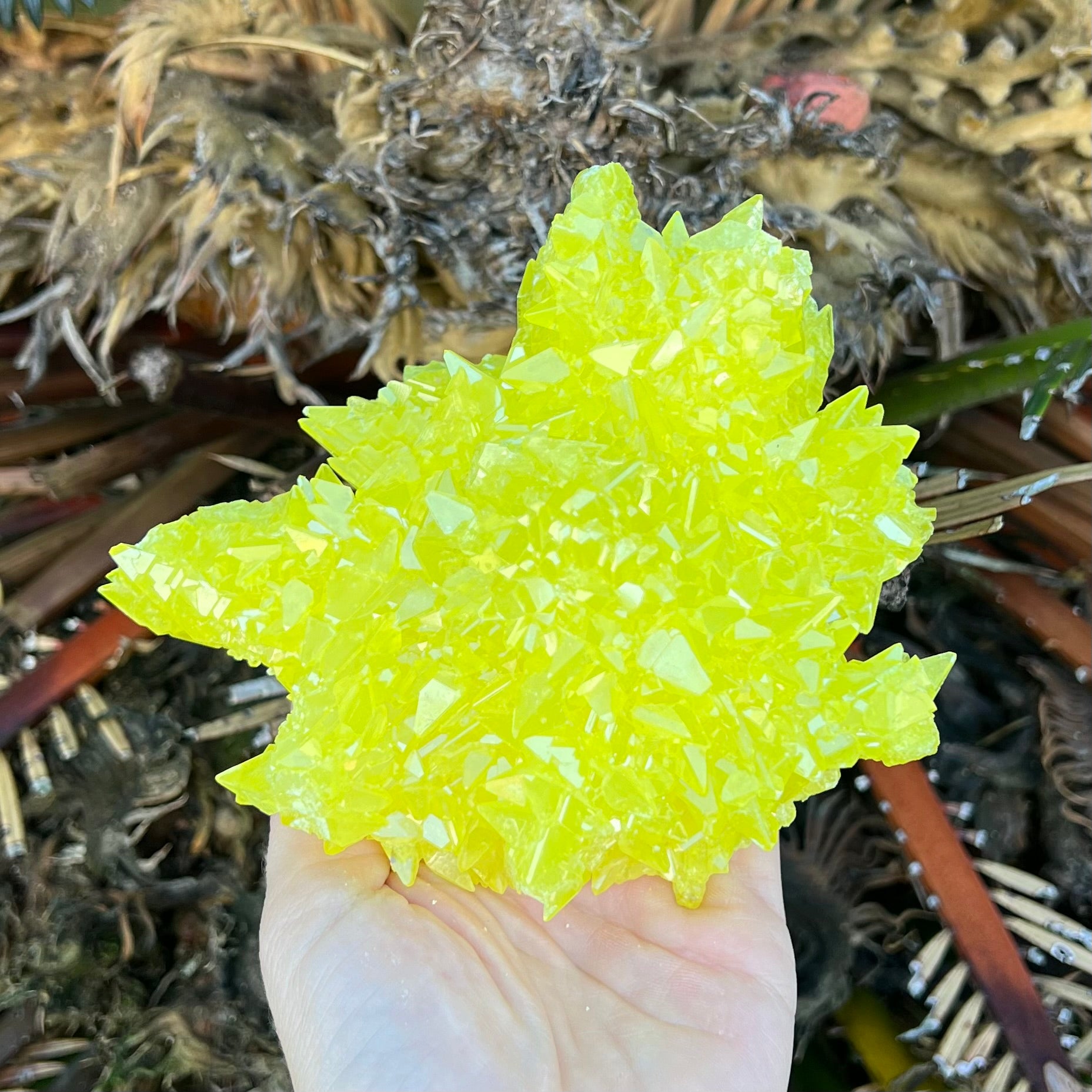 Sulphur Quartz Specimen