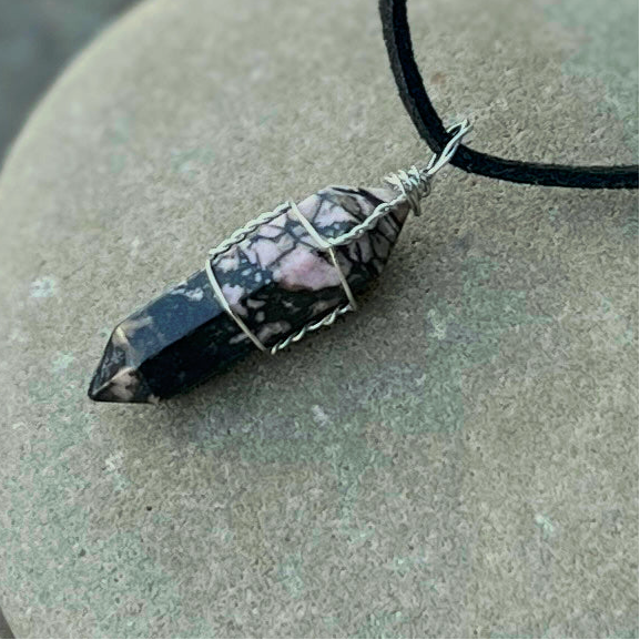 Rhodonite ~ Double Terminated Pendant