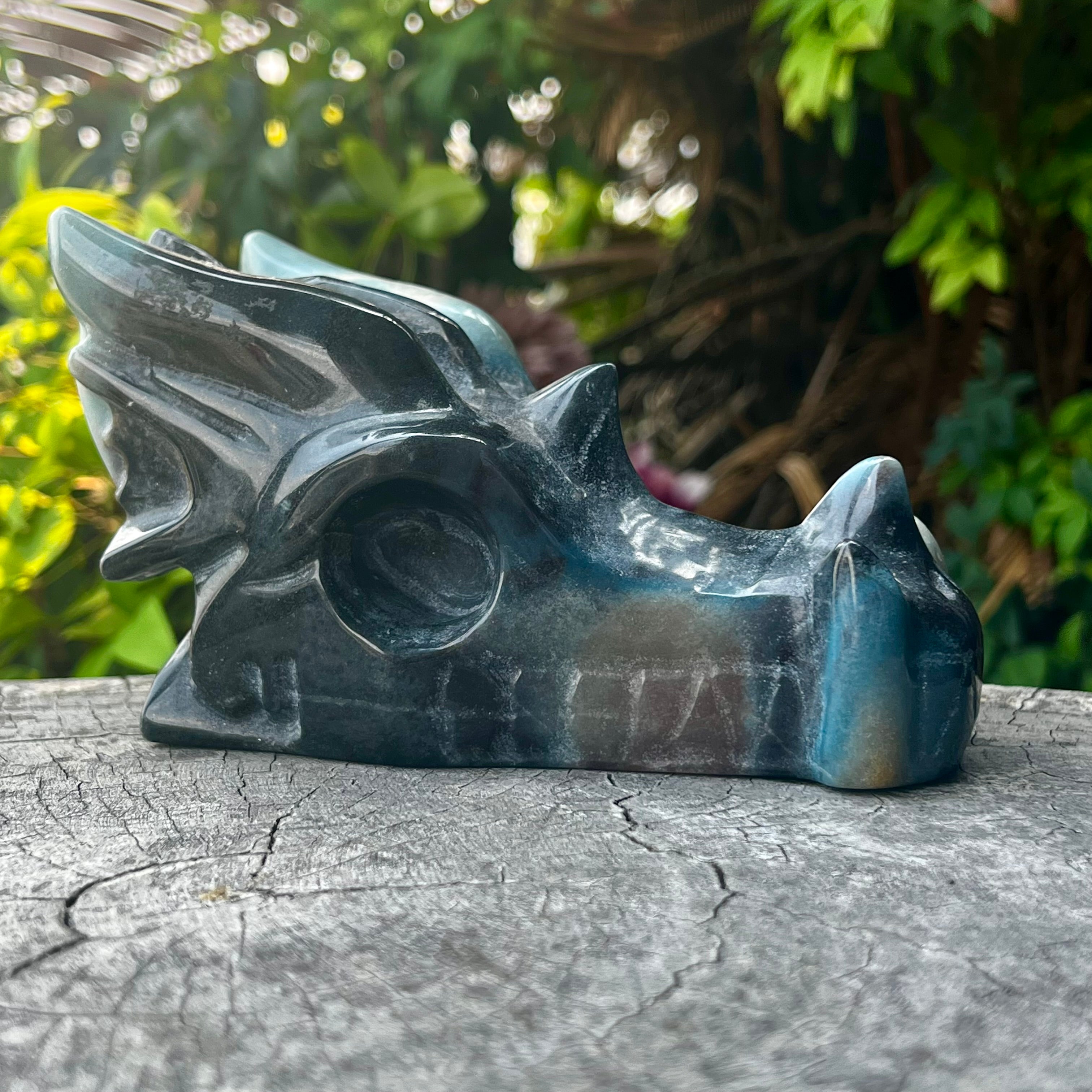Trolleite Dragon Head Carving