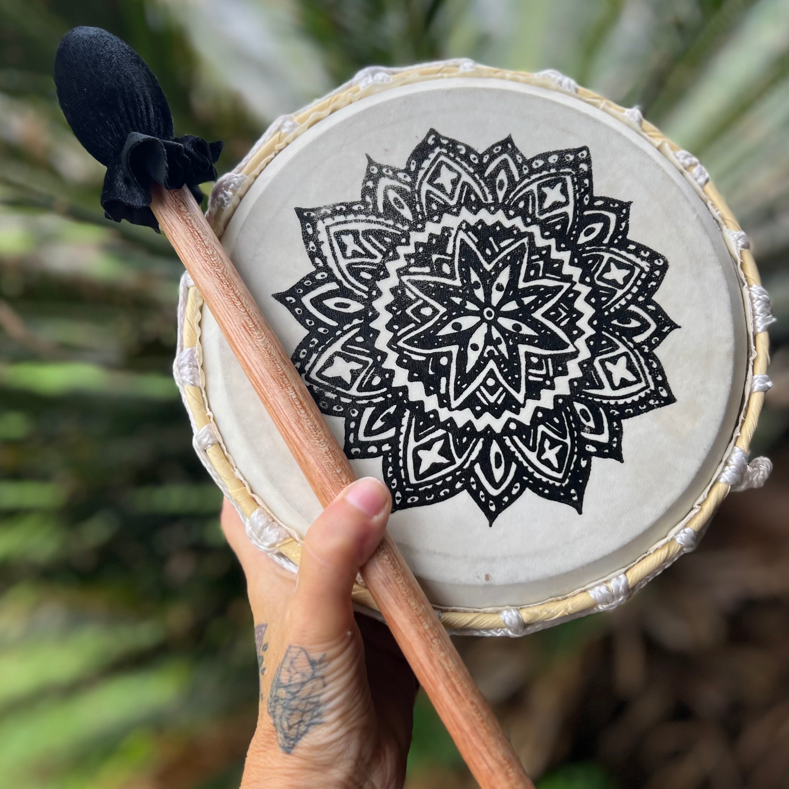 Mandala Vegan Drum with Striker