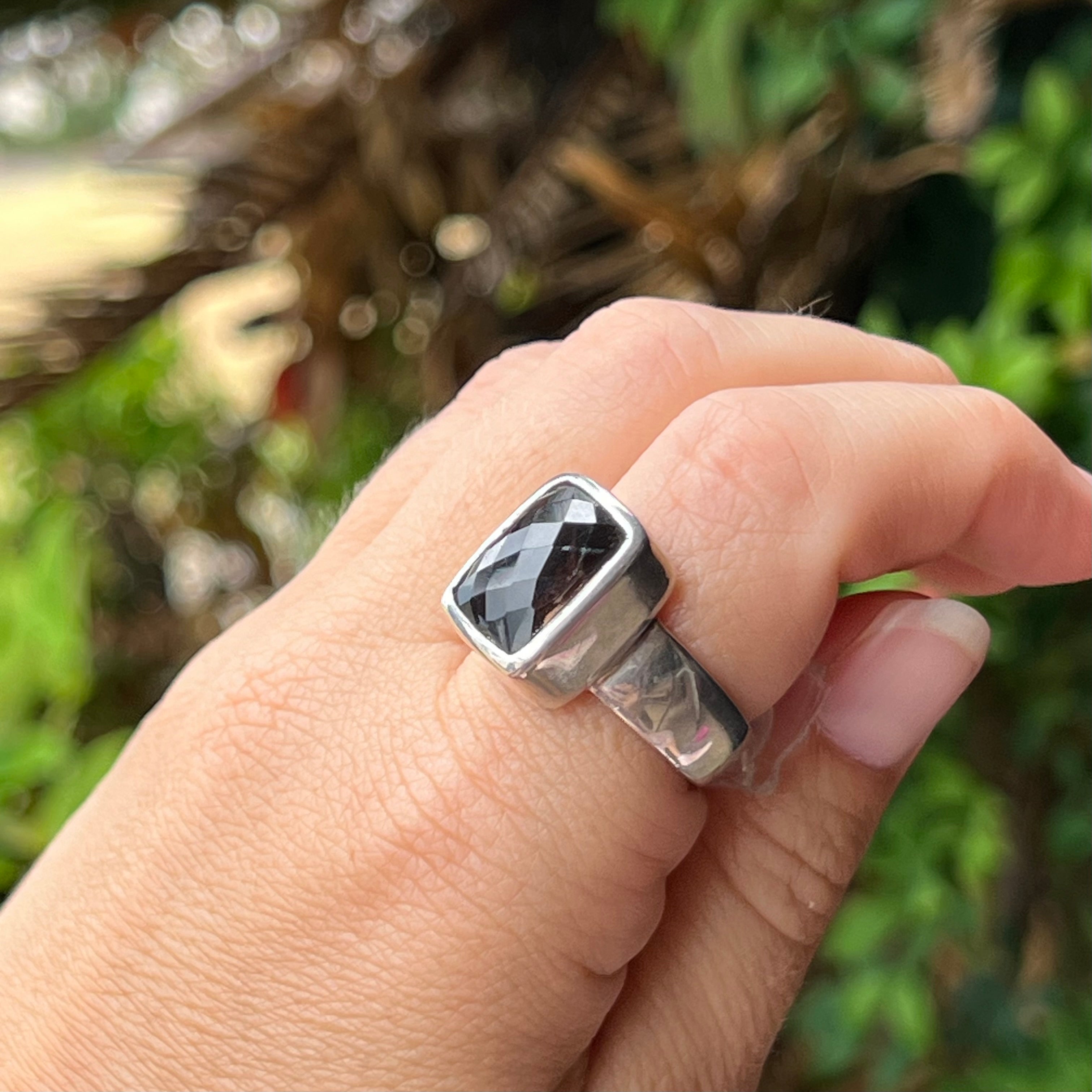 Smokey Quartz ~ Sterling Silver Ring ~ Size 9.5