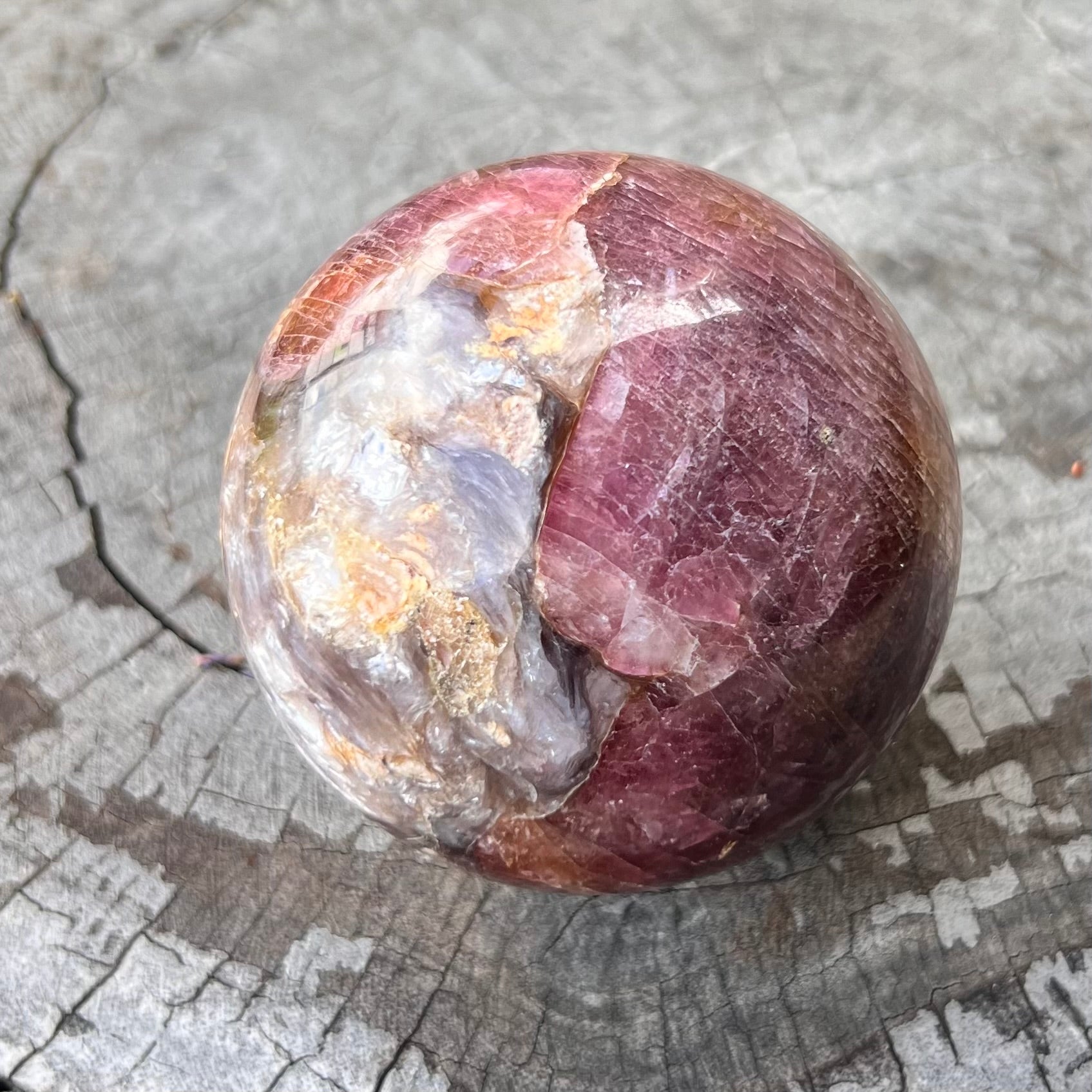 Pink Tourmaline with Mica Sphere