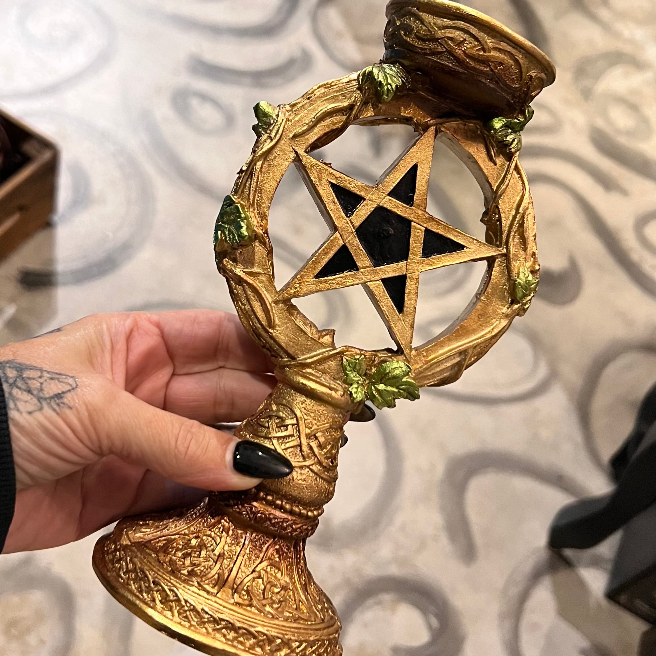 Pentagram Tea Light Candle Holder