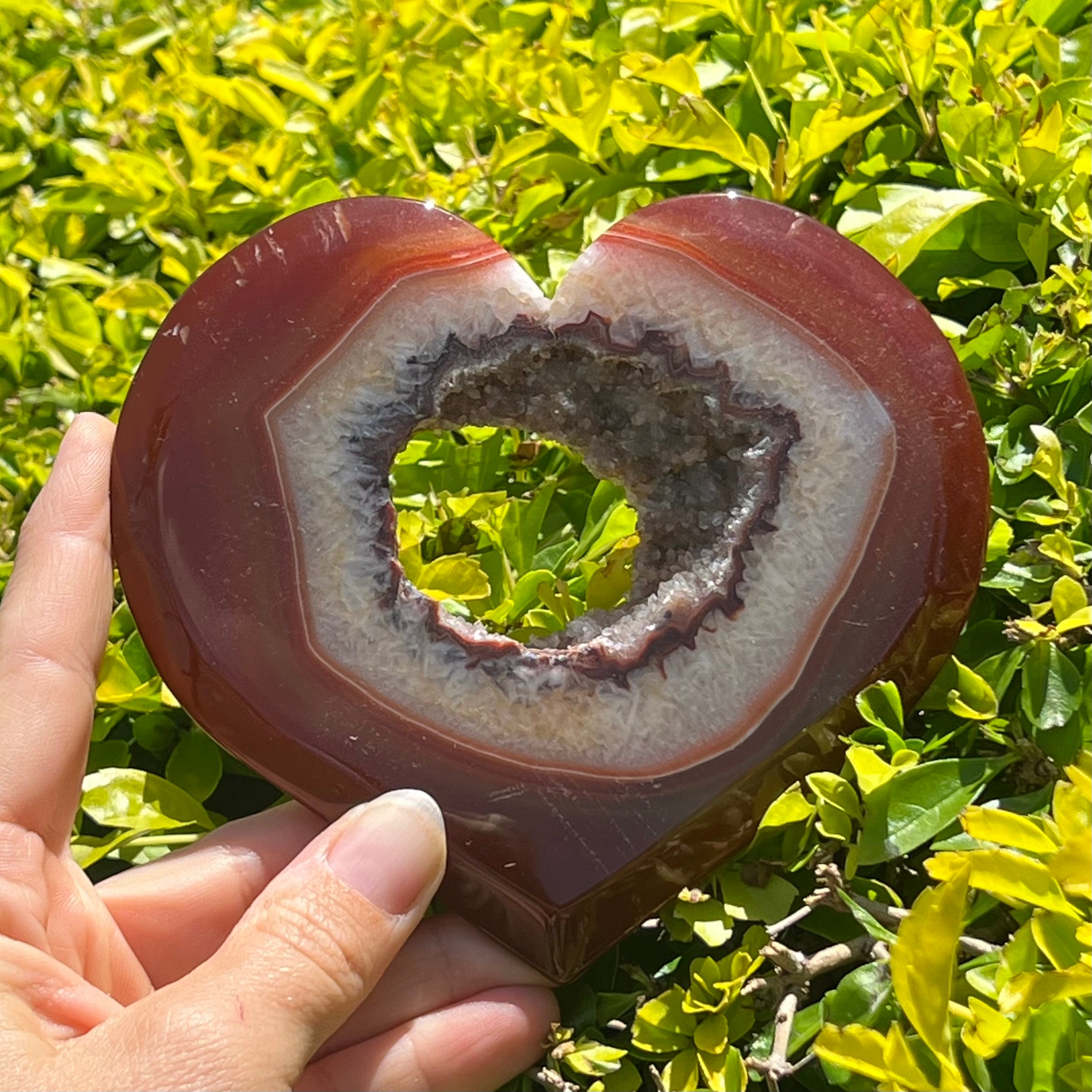 Carnelian Geode Heart