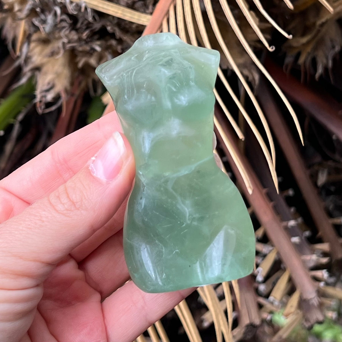 SALE ~ Green Fluorite ~ Woman Lady Body Carving