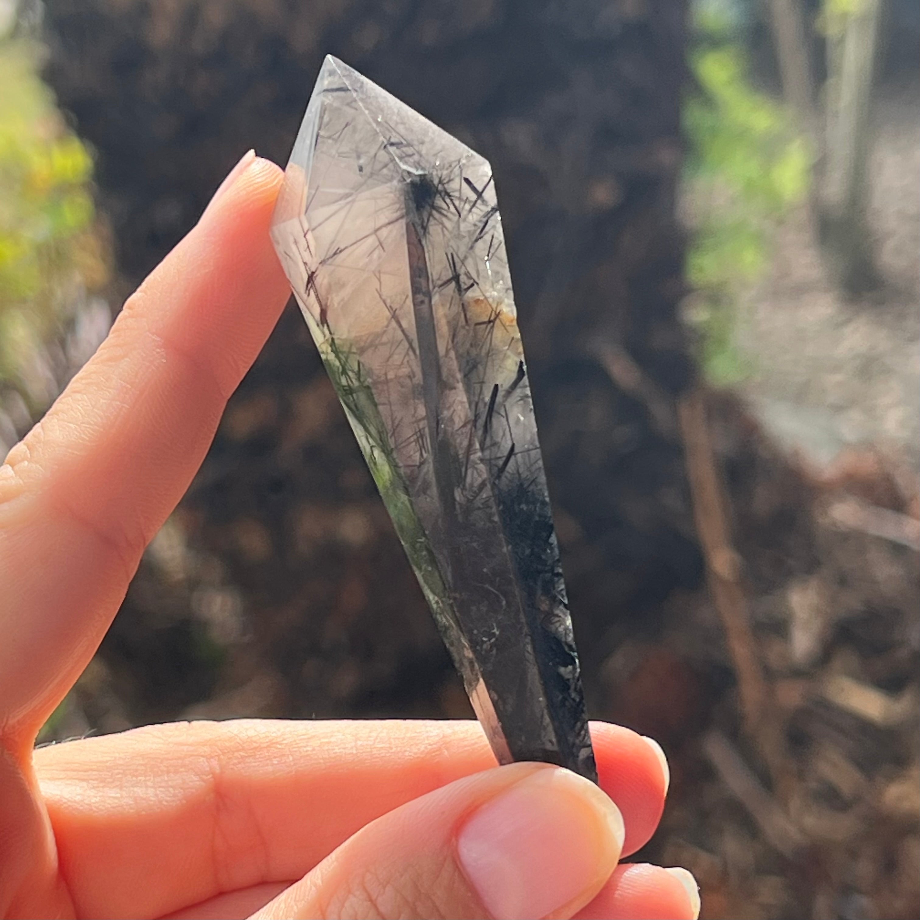 Black Tourmaline in Quartz ~ Wand