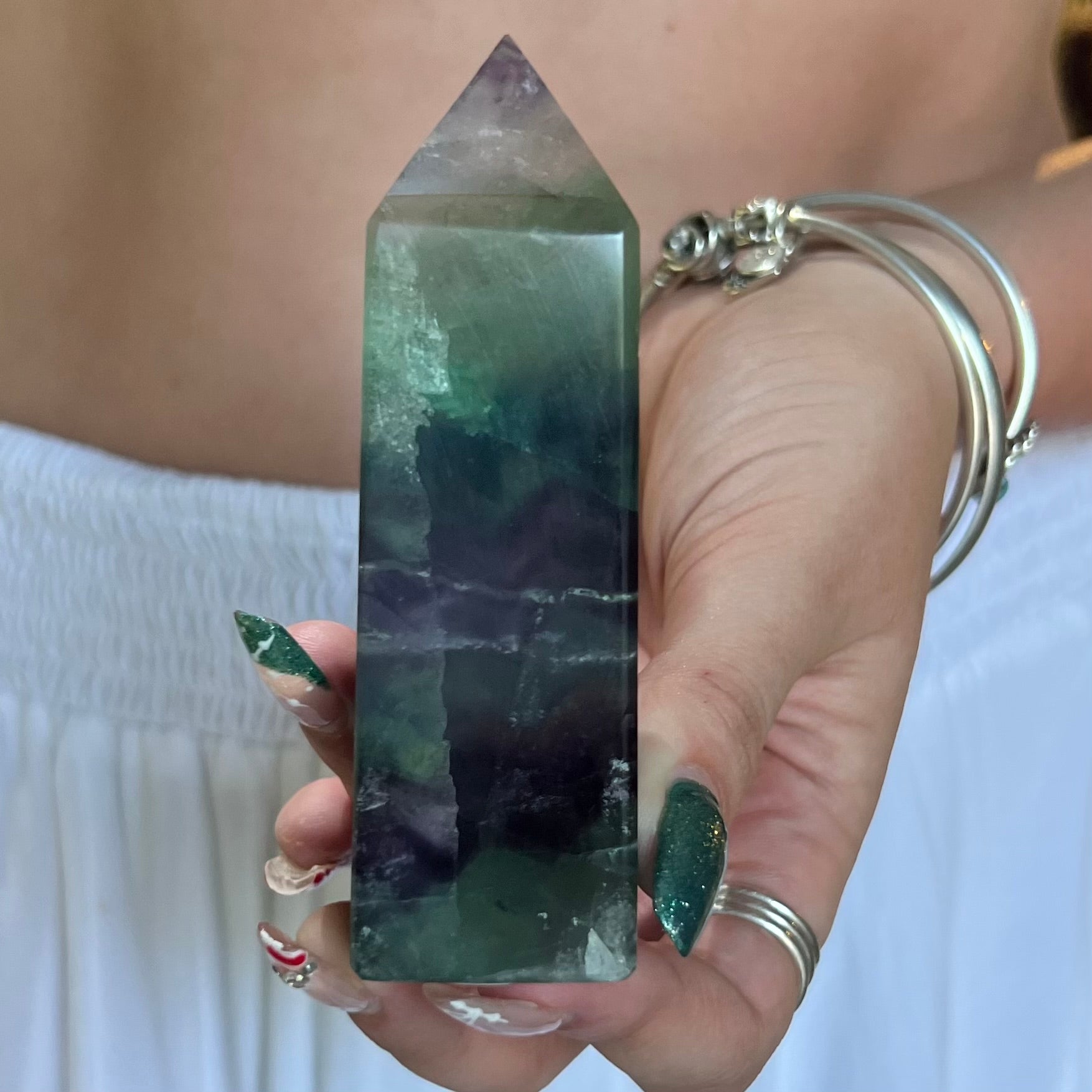 Rainbow Fluorite Polished Point