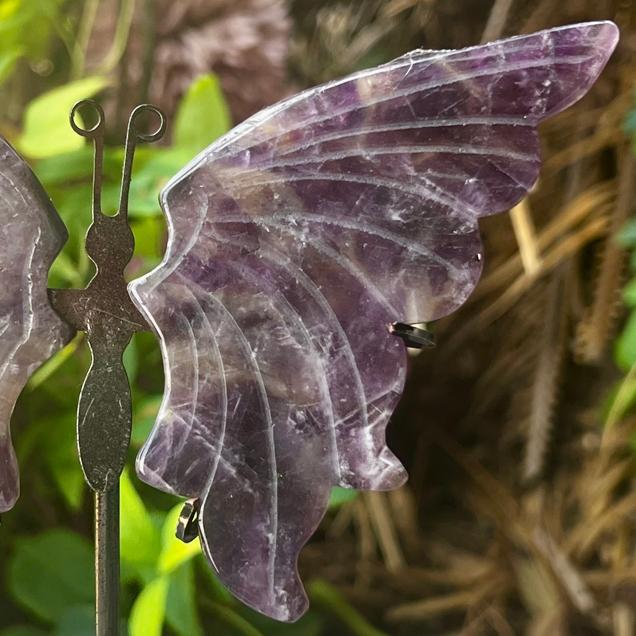 Purple Fluorite Butterfly on Stand