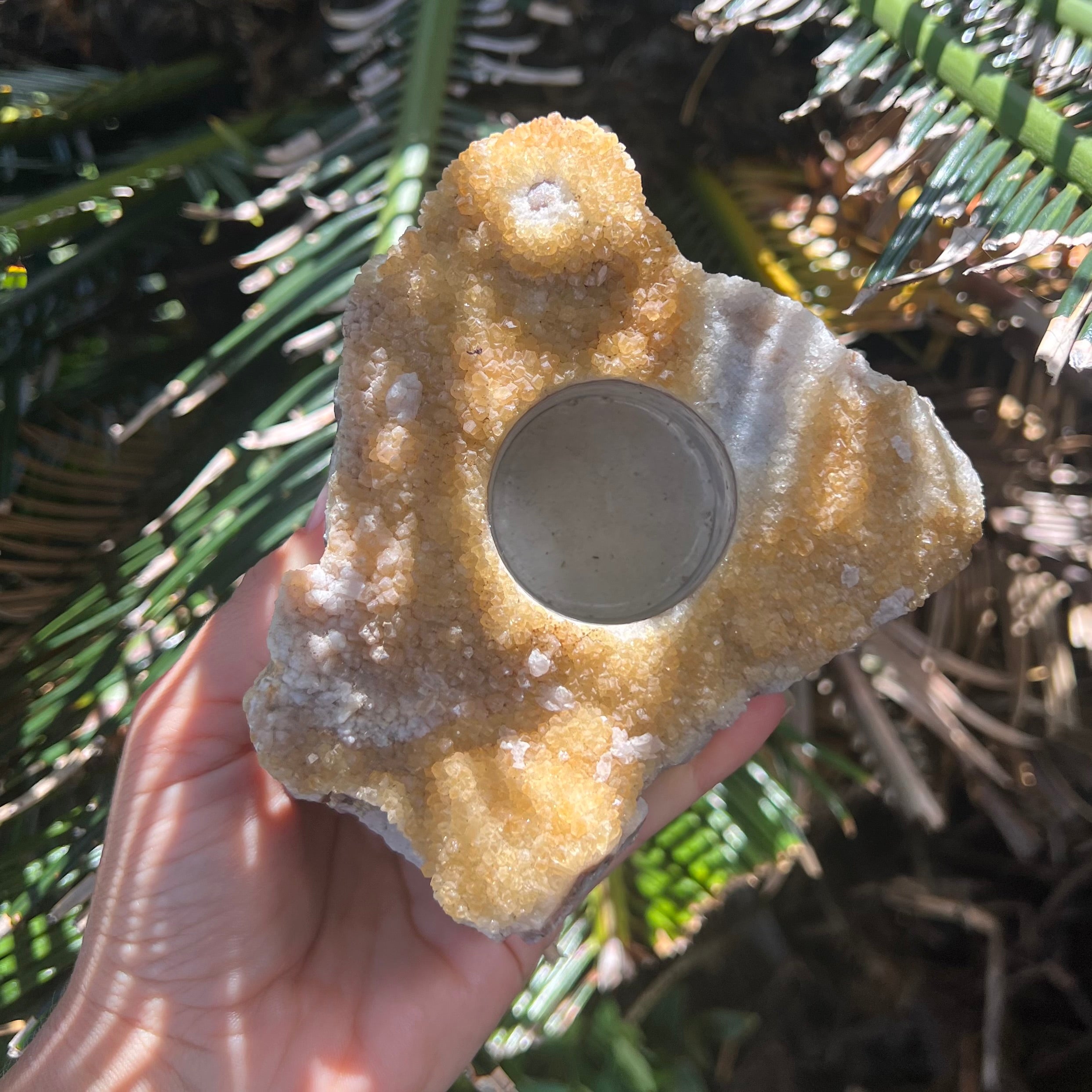 Citrine Tea Light Candle Holder