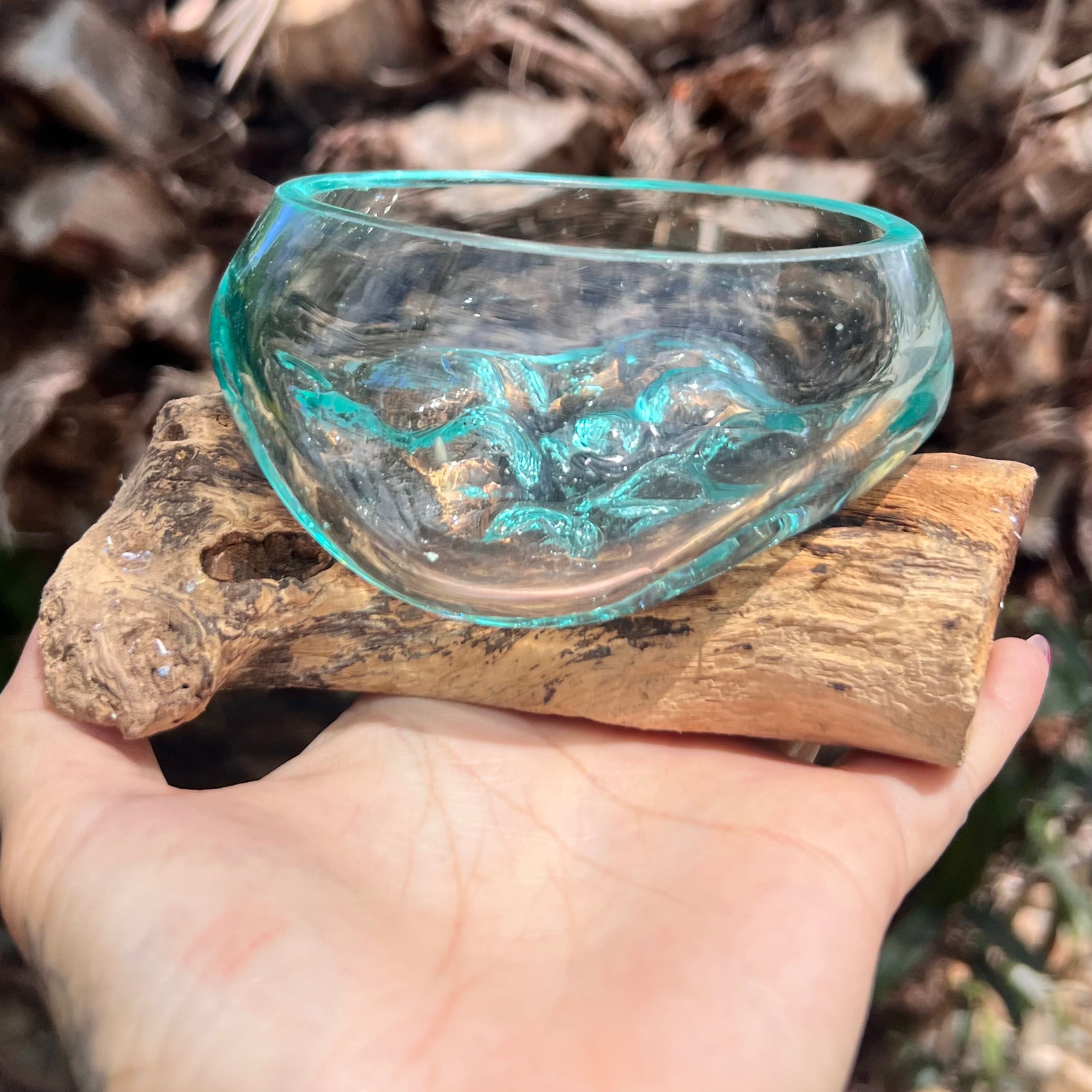 Slumped Glass Bowl ~ Dish ~ Trinket Holder Extra Small