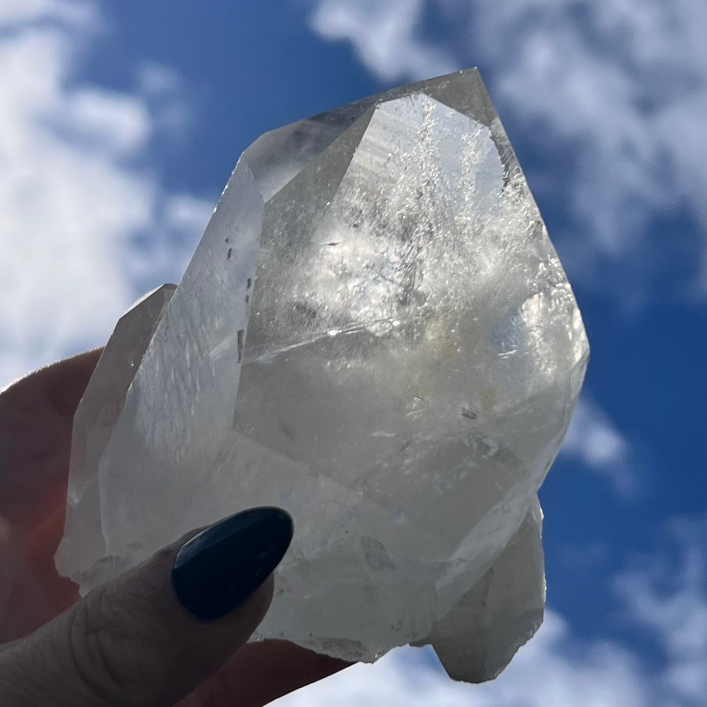 Clear Quartz Semi Raw Point