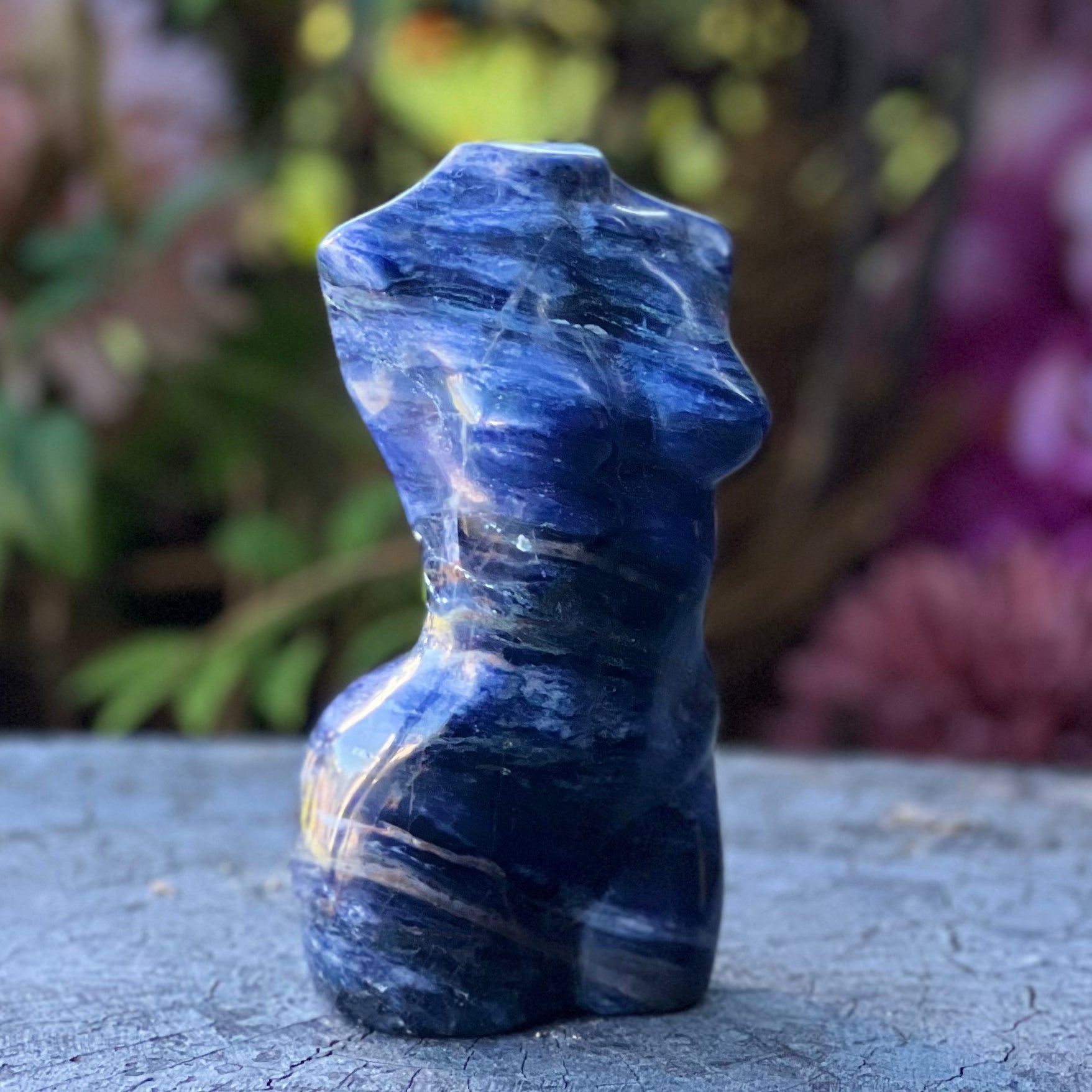 Sodalite Woman Lady Body Carving