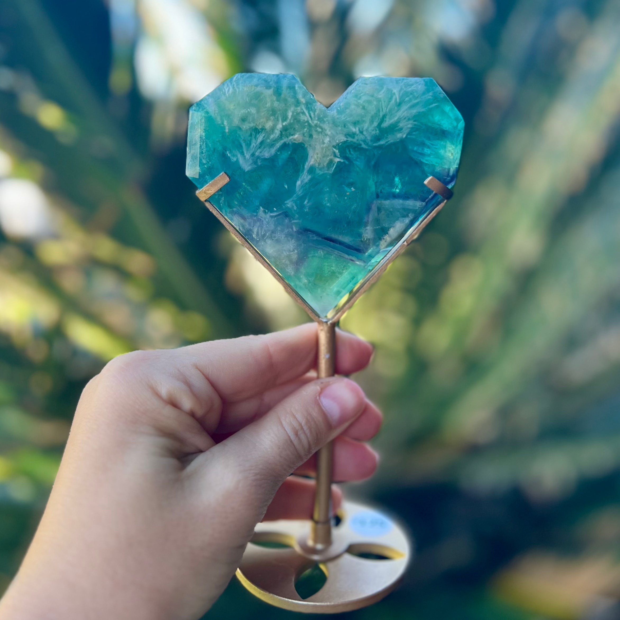 Fluorite Heart - With Stand