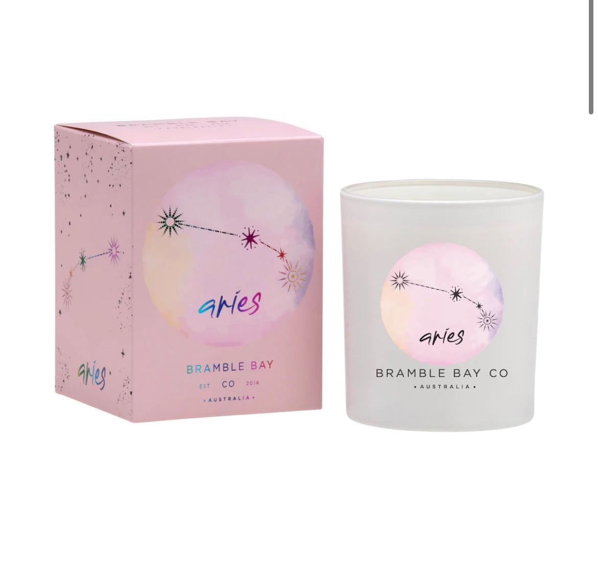 Aries Zodiac Scented Candle Bramble Bay - Muse Crystals & Mystical Gifts