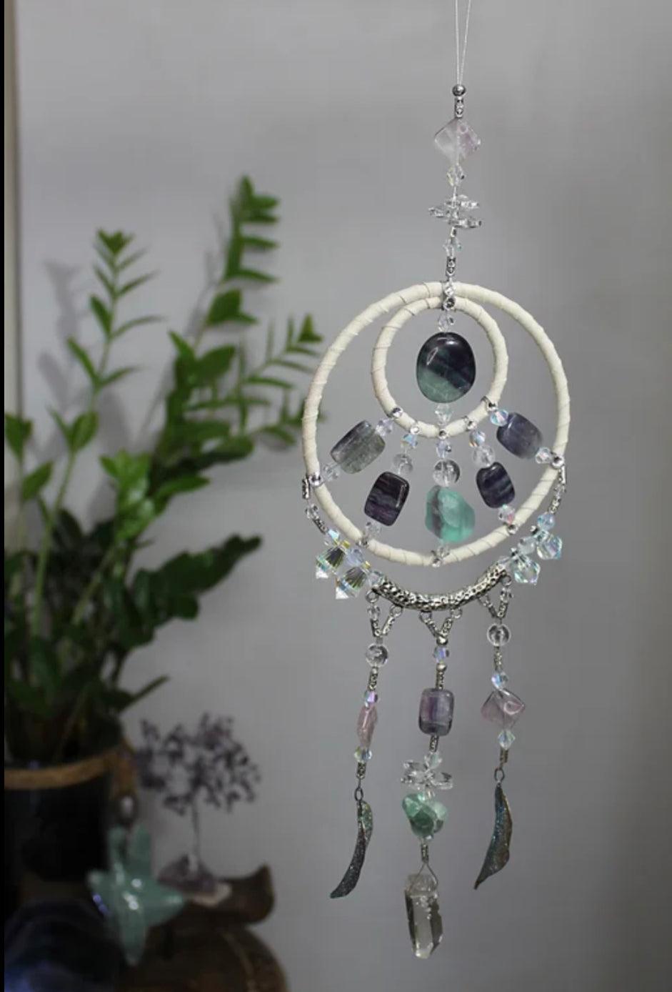 Medium Dream Catcher | Fluorite - Muse Crystals & Mystical Gifts