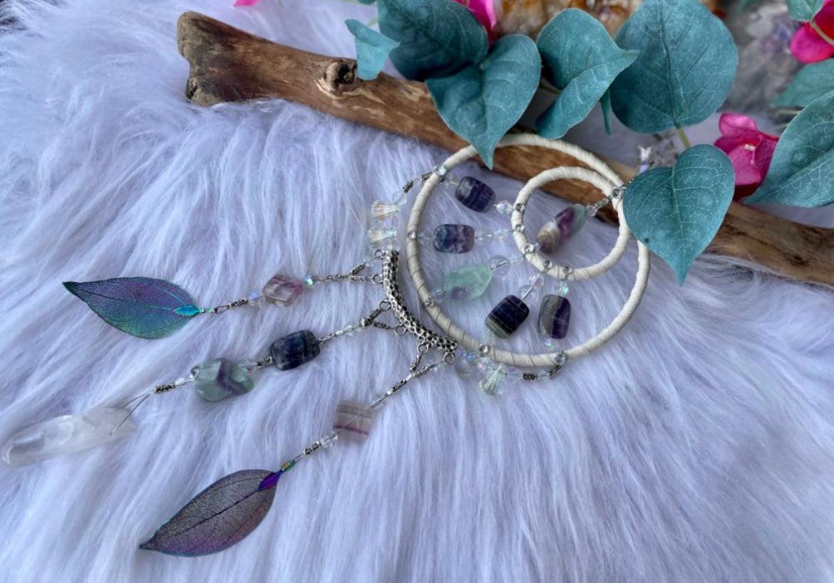 Medium Dream Catcher | Fluorite - Muse Crystals & Mystical Gifts