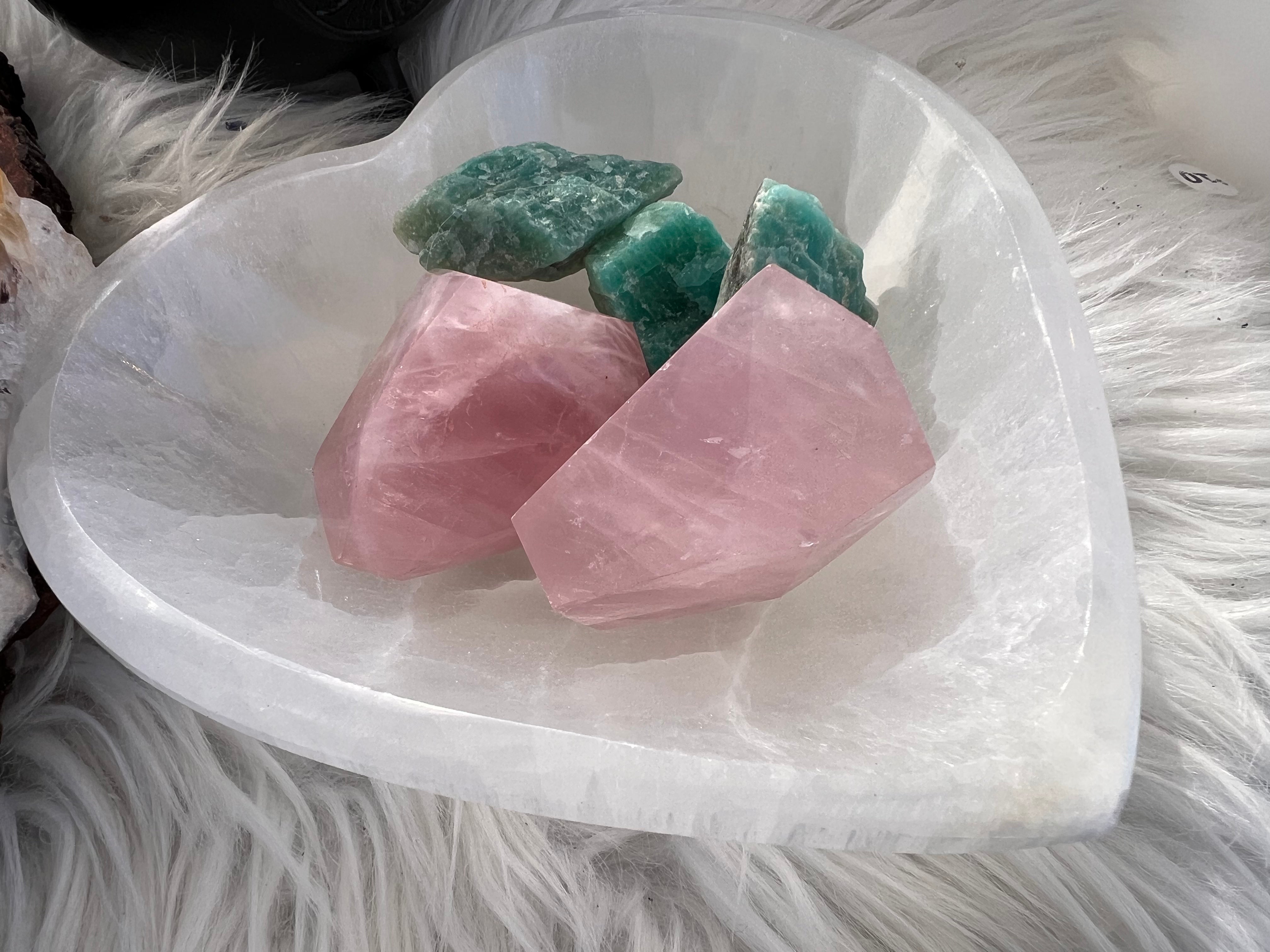 Selenite Charging & Cleansing Huge Heart Bowl - Muse Crystals & Mystical Gifts