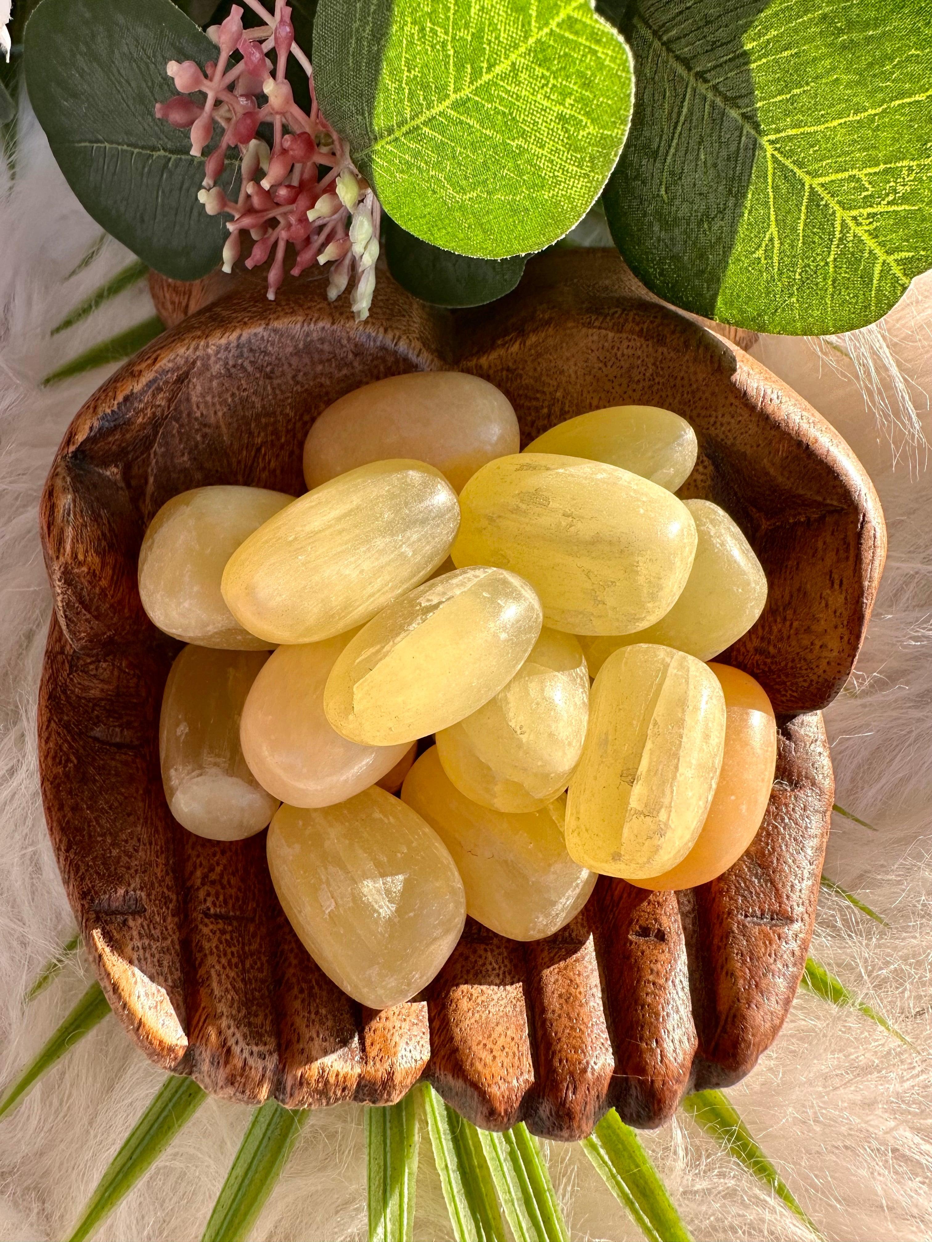 Yellow Calcite Tumble Stone - Muse Crystals & Mystical Gifts