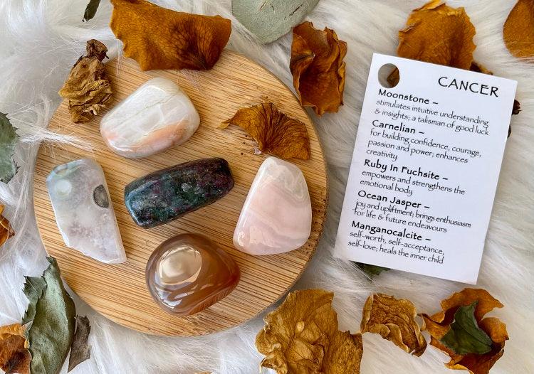 Cancer Zodiac Tumble Stone Bag - Muse Crystals & Mystical Gifts