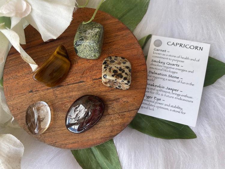 Capricorn Zodiac Tumble Stone Bag - Muse Crystals & Mystical Gifts