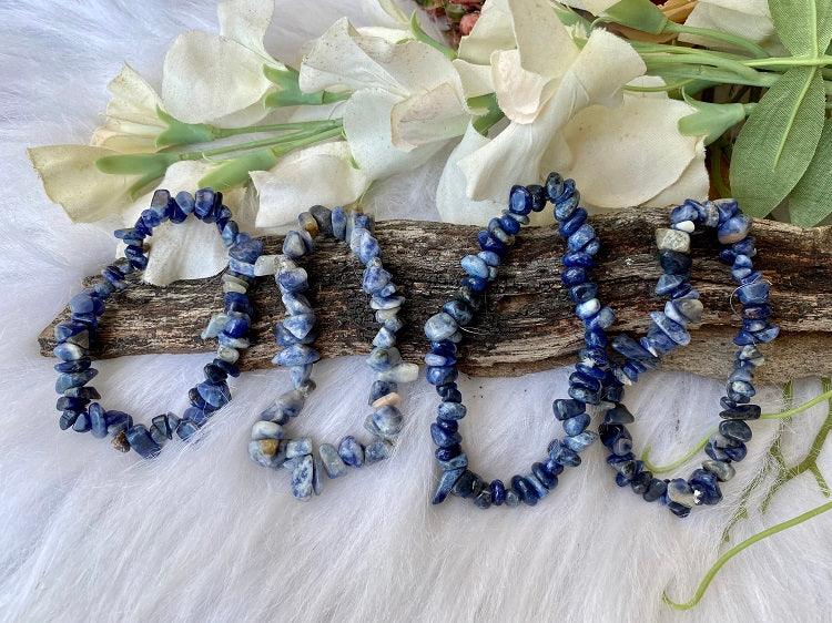 Chip Bracelet ~ Sodalite Chip Bracelet - Muse Crystals & Mystical Gifts