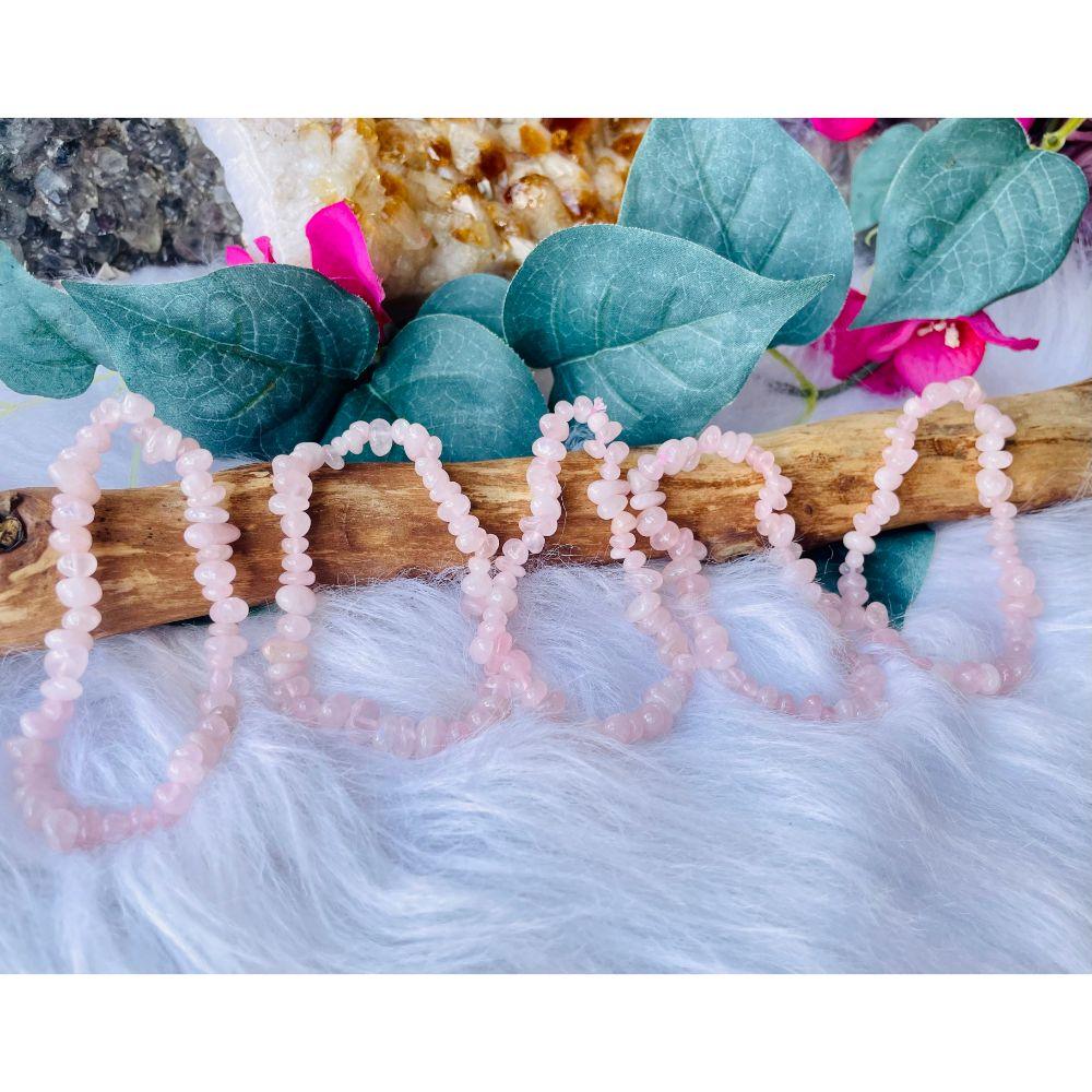 Crystal Chip Bracelet | Rose Quartz - Muse Crystals & Mystical Gifts