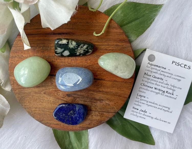Pisces Zodiac Tumble Stone Bag - Muse Crystals & Mystical Gifts