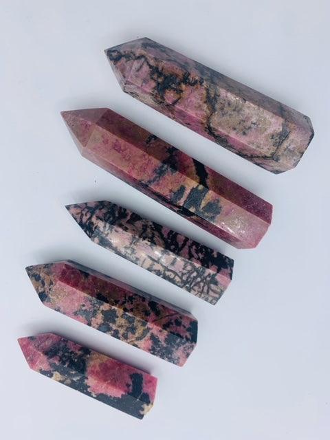 Rhodonite Generator Tower Generator Tower Medium - Muse Crystals & Mystical Gifts